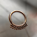 Beaded Seam Ring by Dusk Body Jewelry