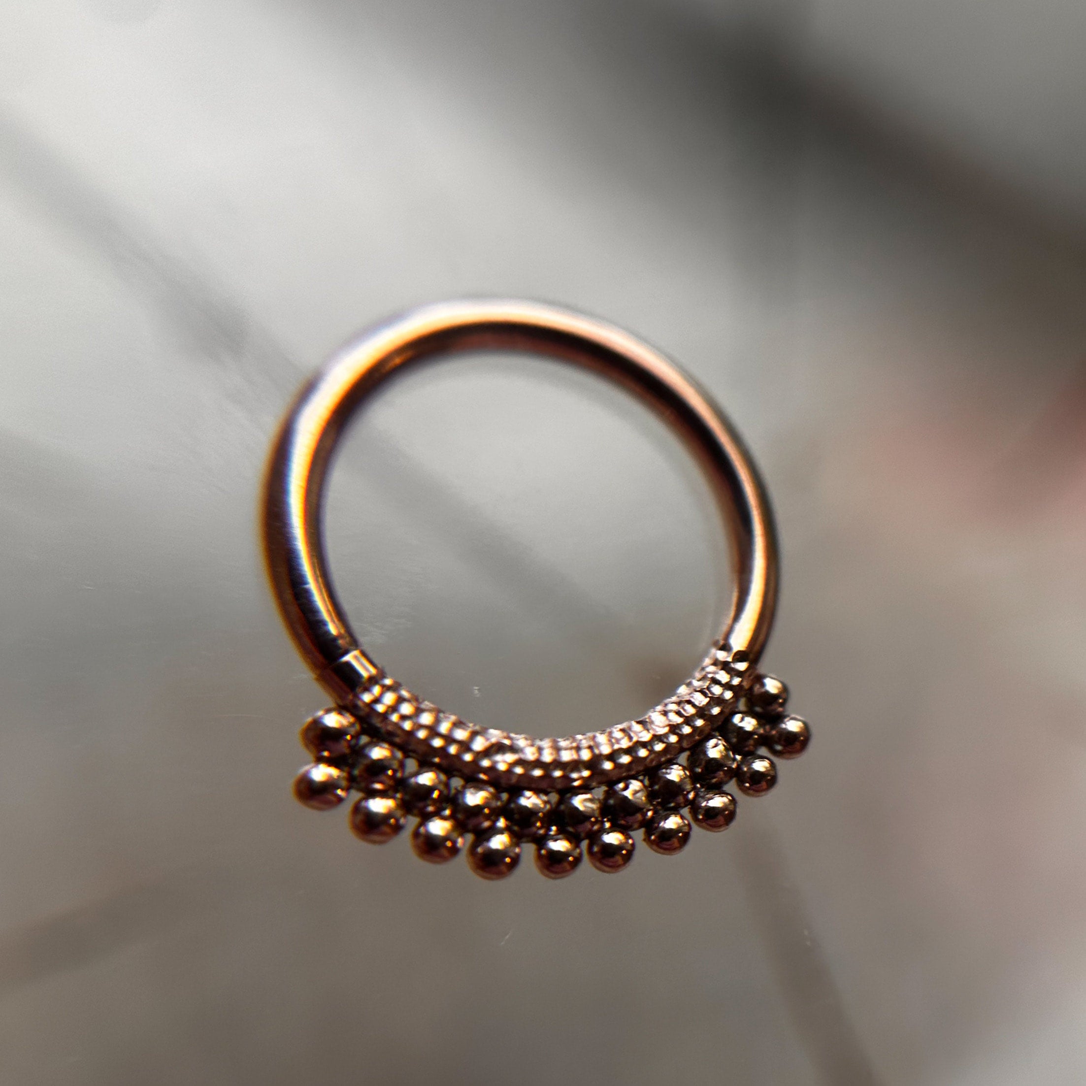 Beaded Seam Ring by Dusk Body Jewelry