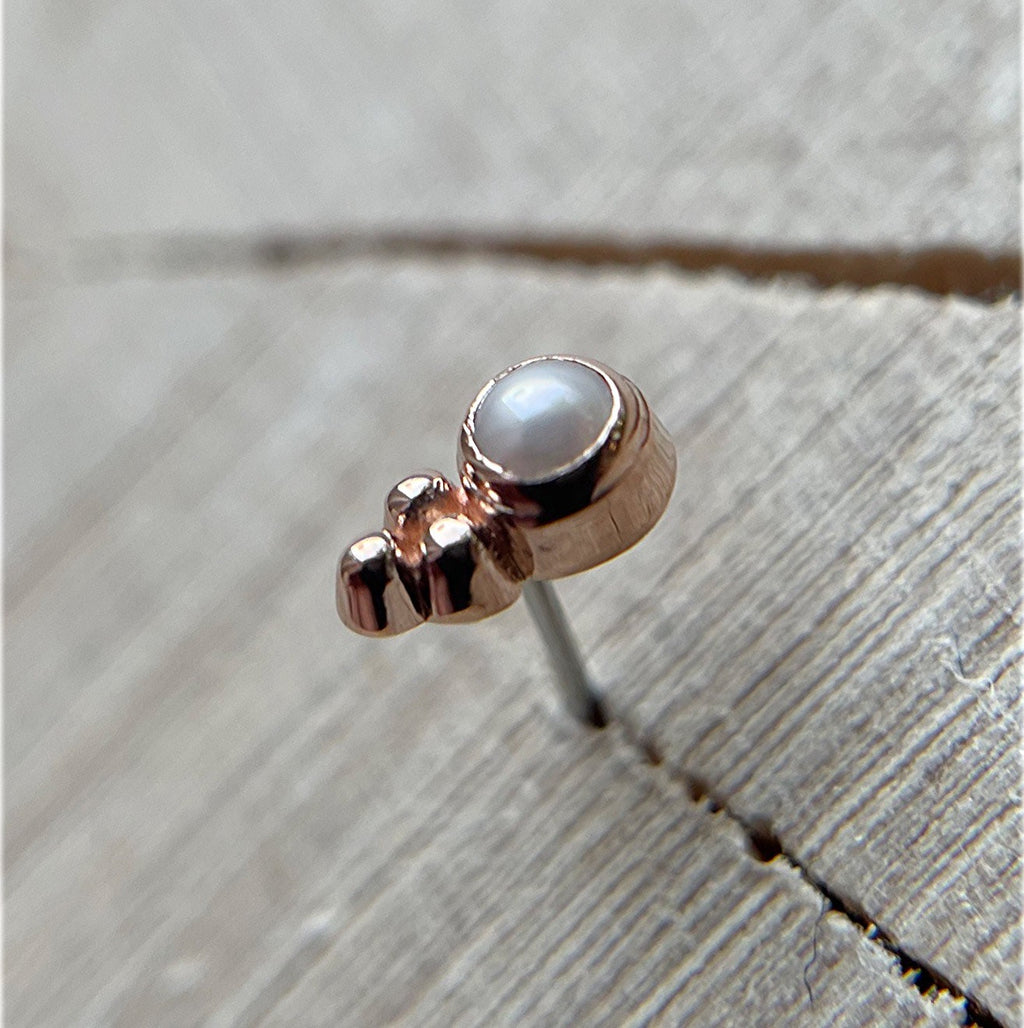 3 Bead Accent Pearl by Body Gems