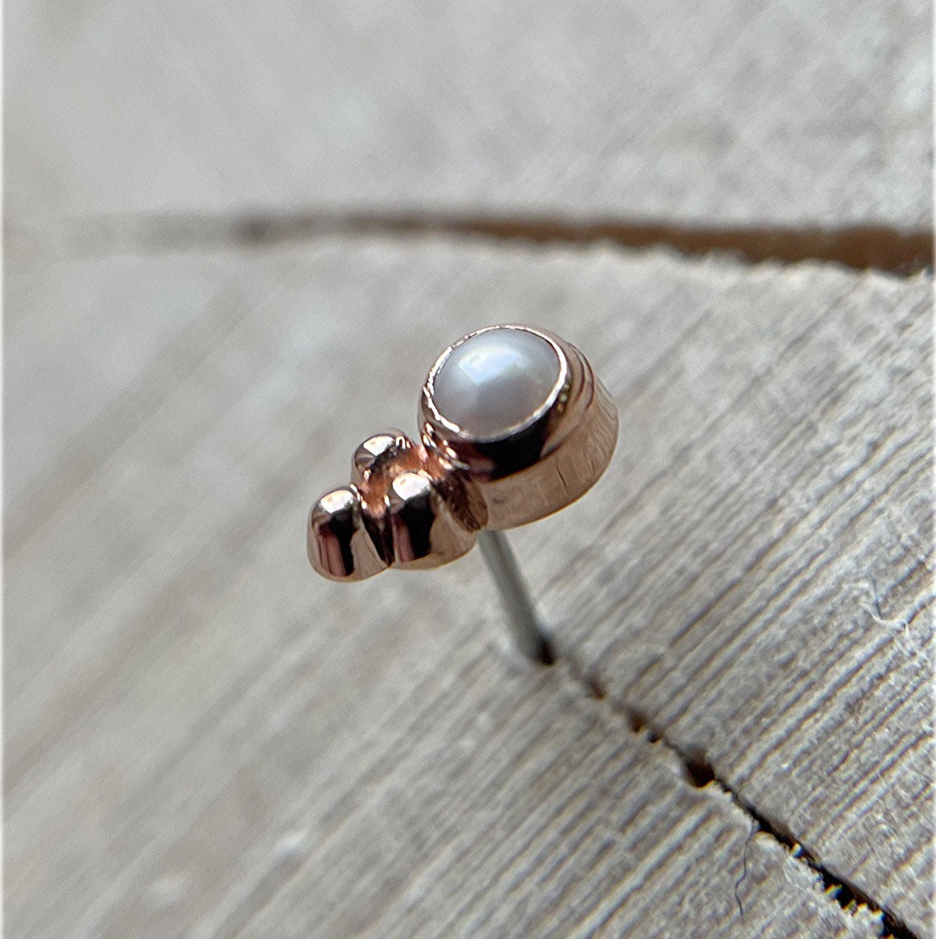 3 Bead Accent Pearl by Body Gems