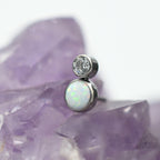 Bezel Set Two Gem Cabochon Cluster by NeoMetal