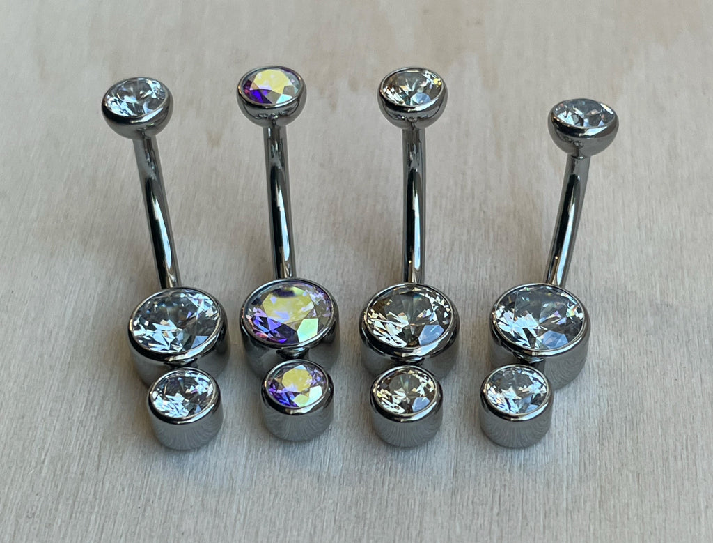 Gemini CZ Navel Curve by Industrial Strength