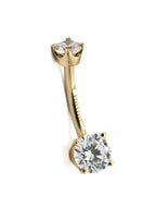 4 Prong Round Fancy Navel Curve by LeRoi