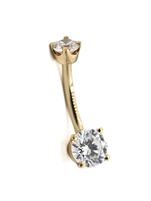 4 Prong Round Fancy Navel Curve by LeRoi