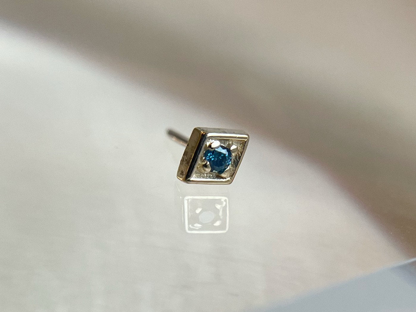 Prism (Aquamarine CZ) by Mushroom Body Jewelry