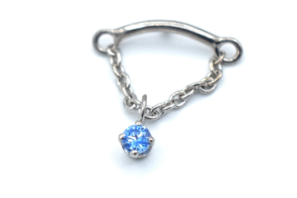 Hidden Helix with CZ Prong by Body Gems