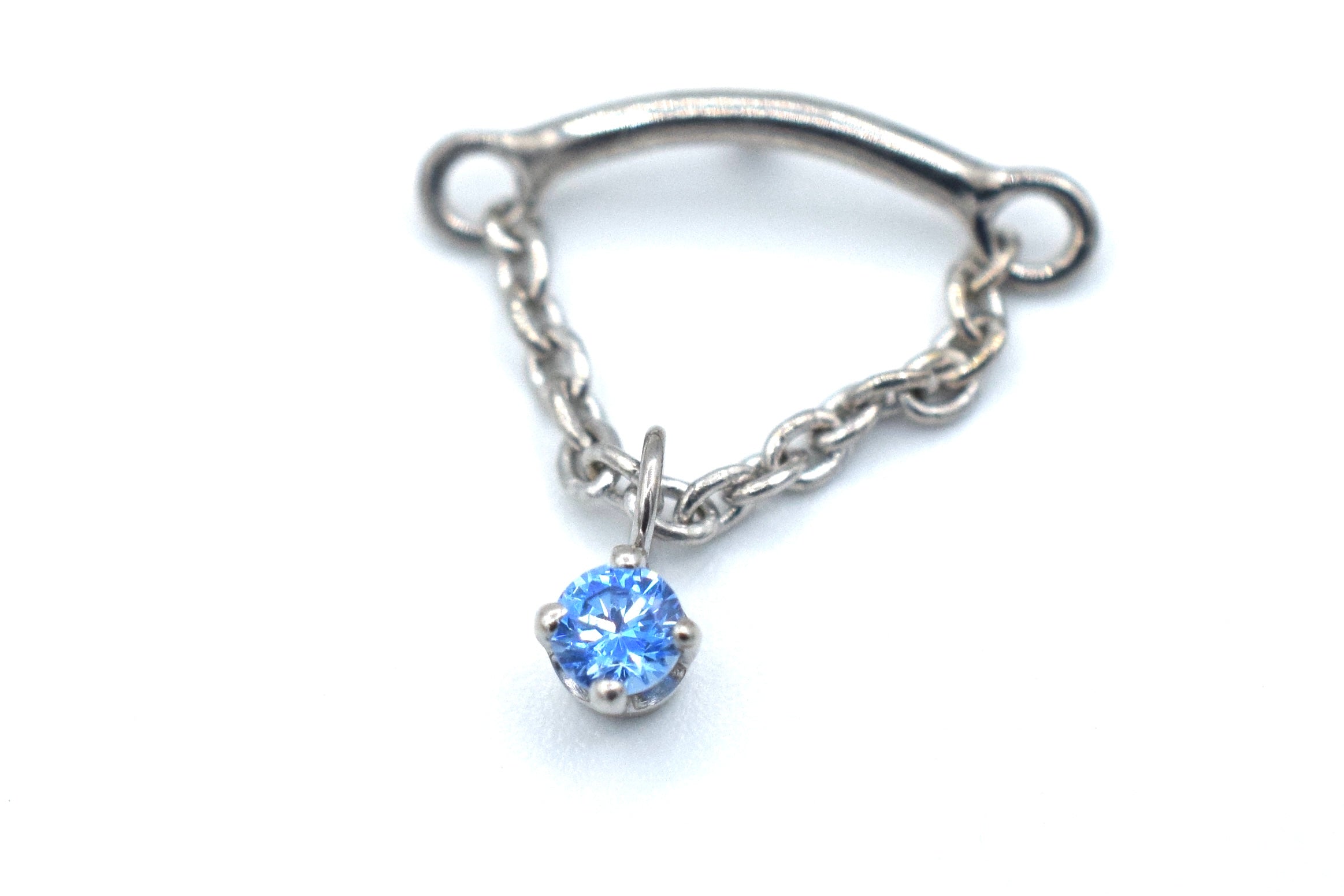 Hidden Helix with CZ Prong by Body Gems