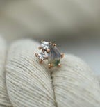 Lyra - Moss Agate + CZ by Buddha Jewelry Organics