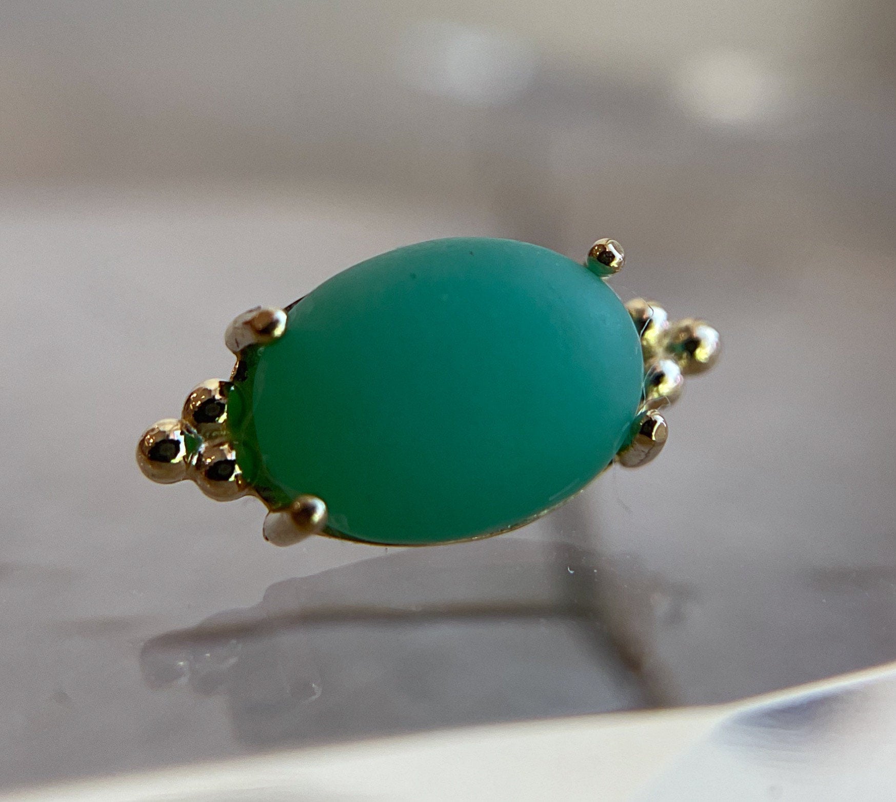 FaraTa Sandblasted Chrysoprase by Anatometal