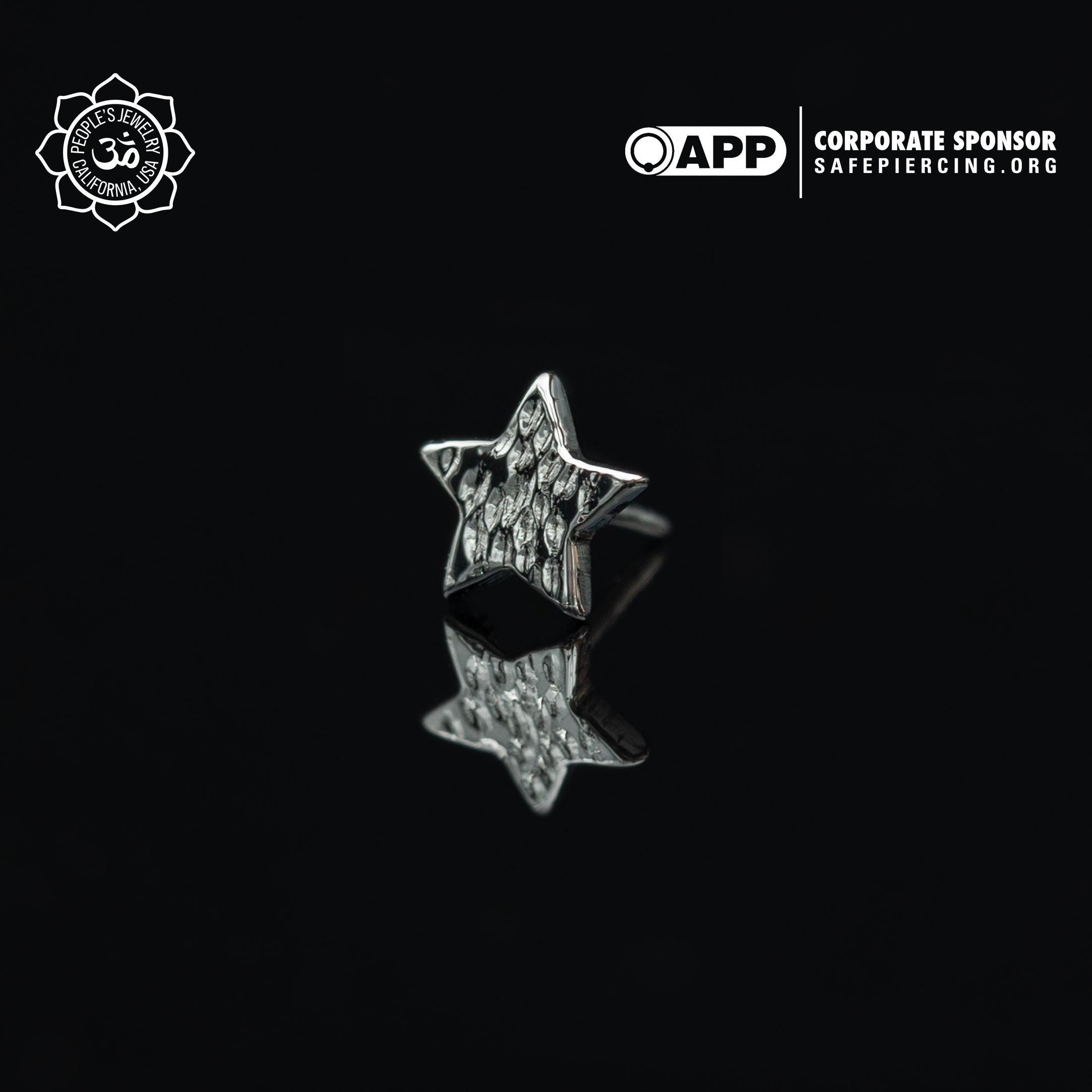 Titanium Textured Star by People's Jewelry