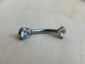 Prong-Set "Small Bottom" Navel Curve Round-Cut by Industrial Strength (4mm/4mm)