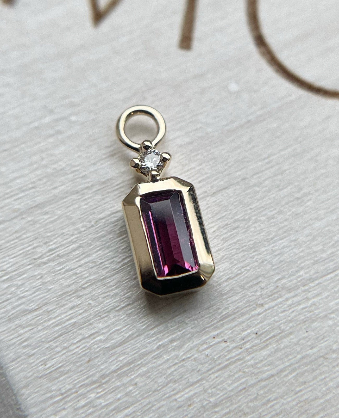 Chloe Charm Rhodolite Garnet & Diamond by Modern Mood