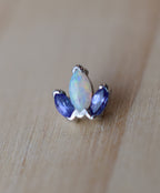 Mini AJ with White Opal and Tanzanite by BVLA