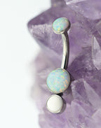 (1-N) Natural Stone Navel Curve Double Bottom Gem by LeRoi