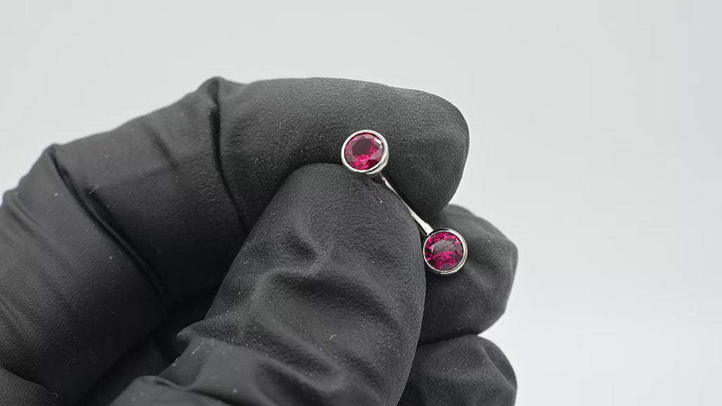 Double Bezel Navel Curve (Small 4mm Bottom) ALL COLORS by Industrial Strength