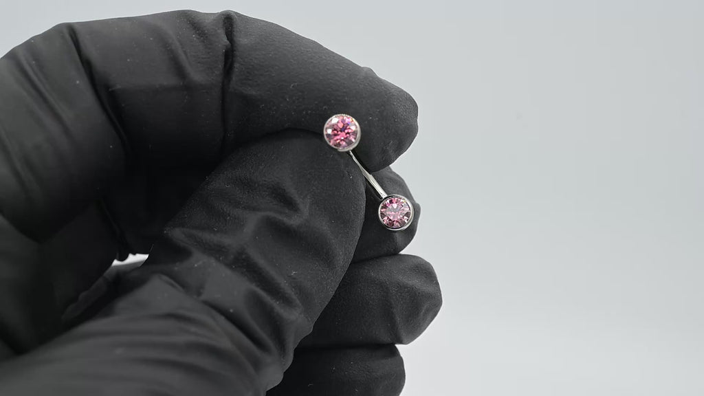 Double Bezel Navel Curve (Small 4mm Bottom) ALL COLORS by Industrial Strength